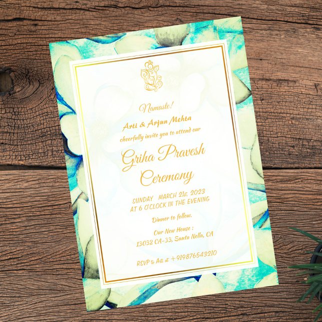 Convites Hindu House Warming Griha Pravesh (Criador carregado)