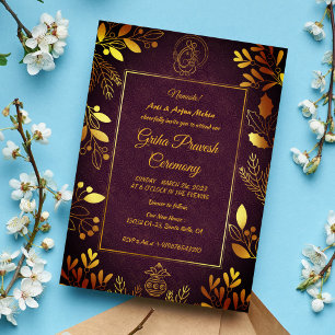 Convites Hindu House Warming Griha Pravesh