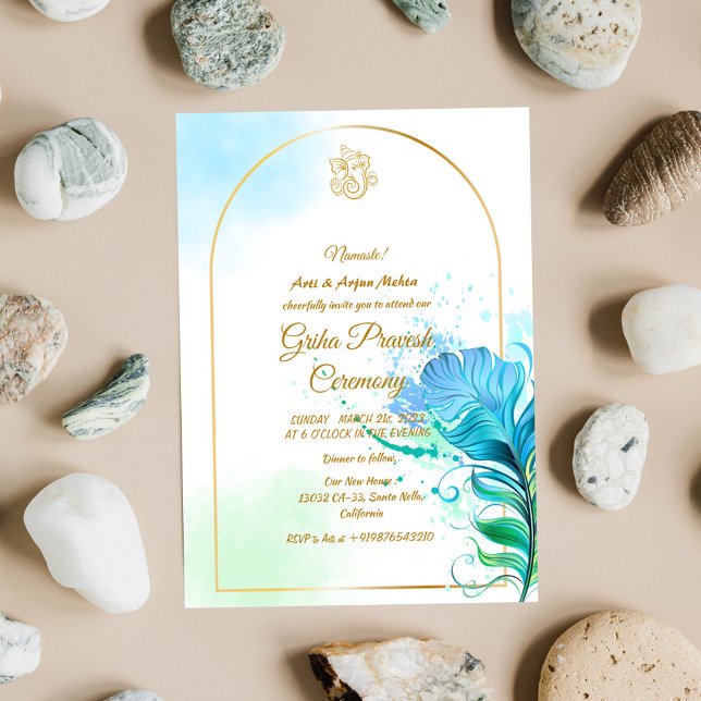 Convites Hindu House Warming Griha Pravesh (Criador carregado)