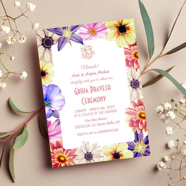 Convites Hindu House Warming Griha Pravesh (Criador carregado)