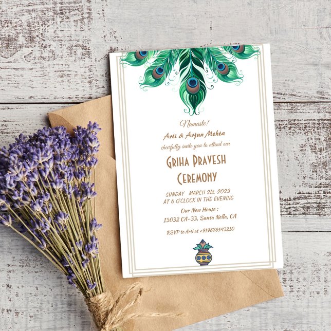 Convites Hindu House Warming Griha Pravesh (Criador carregado)