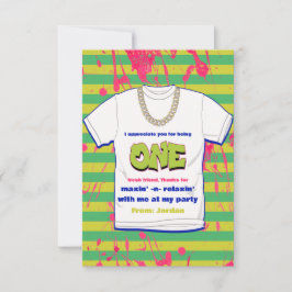 Convites Hip Hop Fresco Um com Foto Obrigado