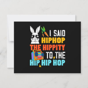 Convites Hip Hop Hippity Coelho de Páscoa Divertido Meninos