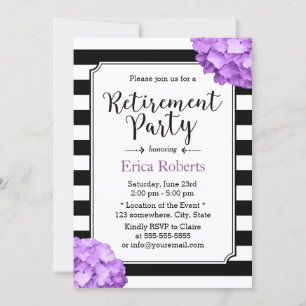 Convites Hipódroma Roxo Diminuição das Stripes Modernas 