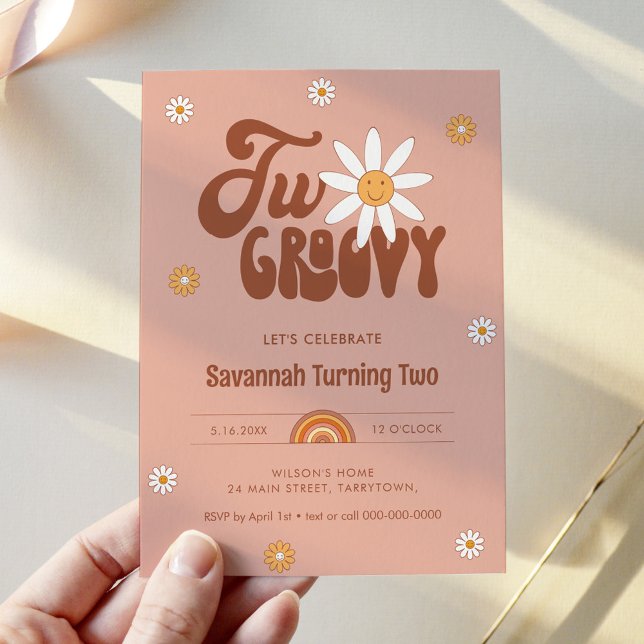 Convites HIPPIE DAZE Dois segundos aniversários (Criador carregado)