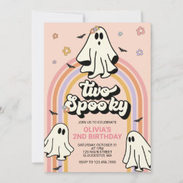 Convites Hippie Halloween Dois Aniversário Assustador