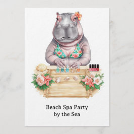 Convites Hippo in Bikini Manicure Coastal Beauty beach spa