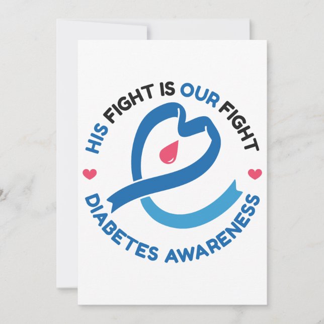 Convites His Fight Is Our Fight – Diabetes Awareness (Frente)