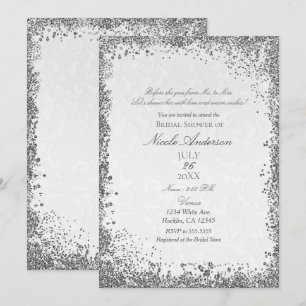 Convites História da Princesa em Damasco Branco para Chá de