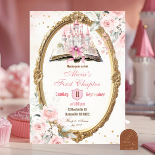 Convites História da Princesa Rosa Choque 1º Aniversário