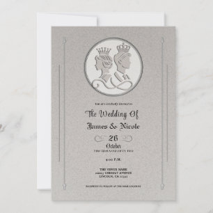 Convites História Real do Casamento do Rei e da Rainha Cinz