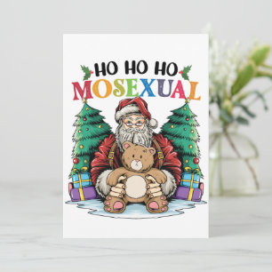 Convites Ho Ho Ho Mossexual Papai Noel Gay LGBTQ Natal Gay
