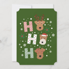 Convites Ho Ho Welsh Terrier Feliz Natal
