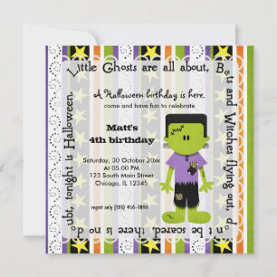Convites Hocus Pocus Frankenstein Birthday