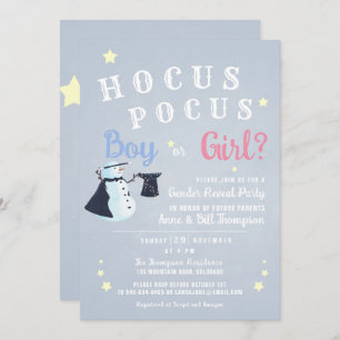 Convites Hocus Pocus Magic Snowman Revelação de Gênero do I