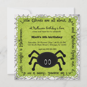 Convites Hocus Pocus Spider Birthday