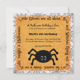 Convites Hocus Pocus Spider Birthday