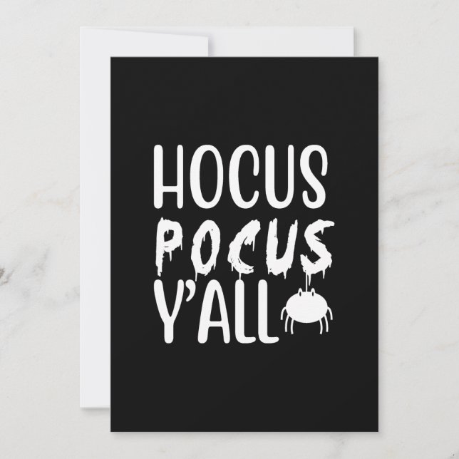 Convites hocus pocus y'all (Frente)