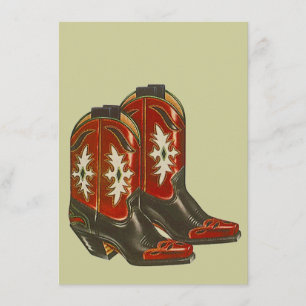 Convites Hoedown ocidental das botas de vaqueiro dos