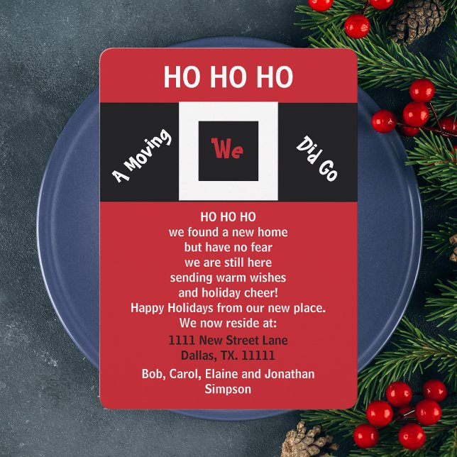 Convites HOHOHO New Address Holiday Moving Announcement (Criador carregado)