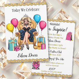 Convites Hoje celebramos seu aniversário | Drag Queen