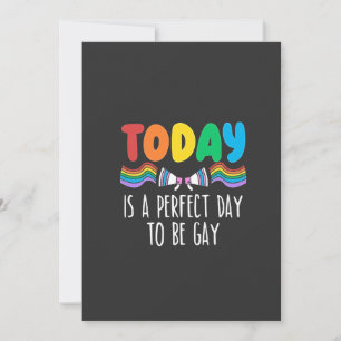 Convites Hoje é um dia perfeito para ser Gay LGBTQ Pride Mê