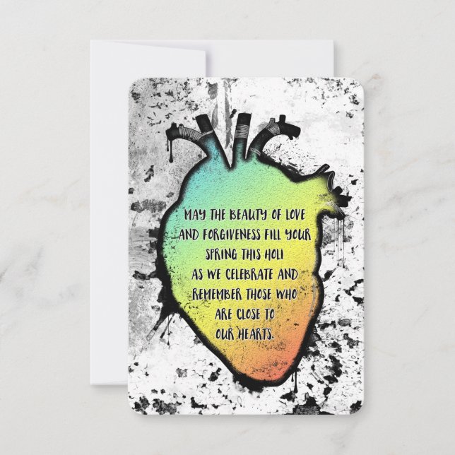 Convites Holi Heart Festival de Amor e Cor (Frente)