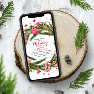 Convites Holiday Brunch Elegante Frota De Natal