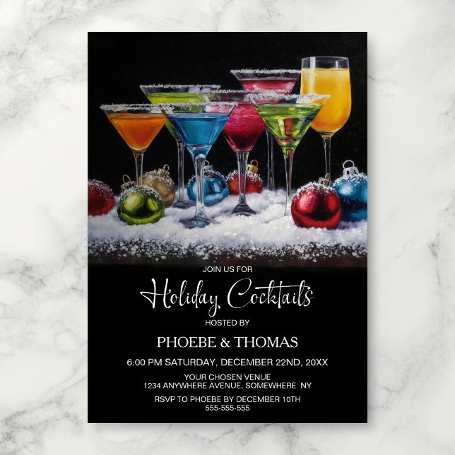 Convites Holiday Cocktail Party (Criador carregado)