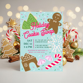 Convites Holiday Cookie Exchange Christmas Party Invitation