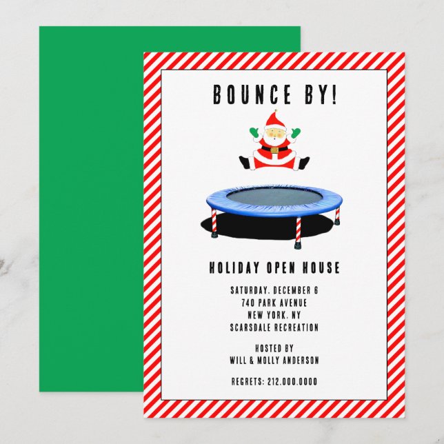 Convites Holiday Open House (Frente/Verso)