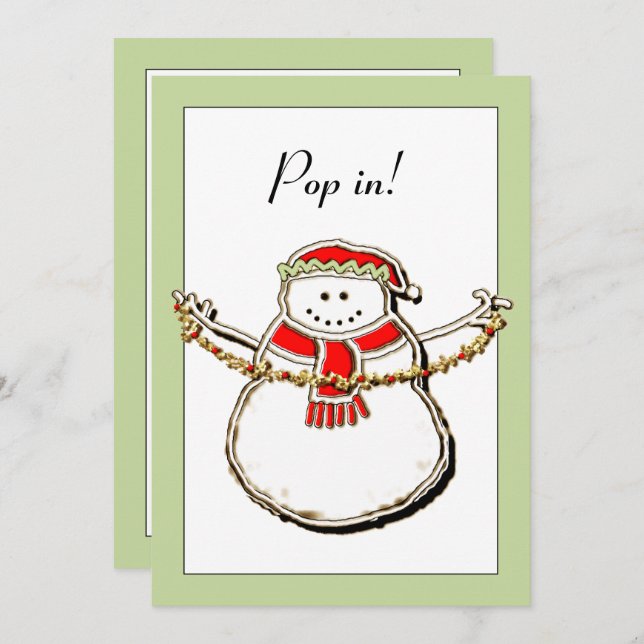 Convites Holiday Open House (Frente/Verso)