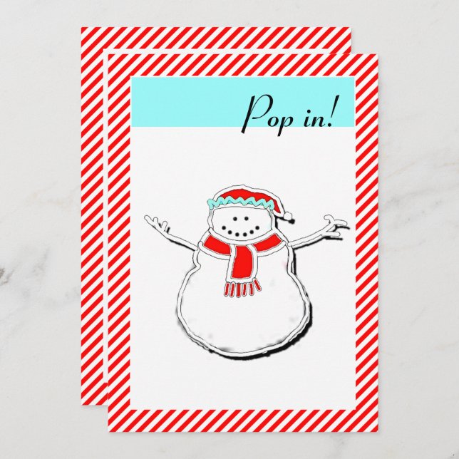 Convites Holiday Open House (Frente/Verso)