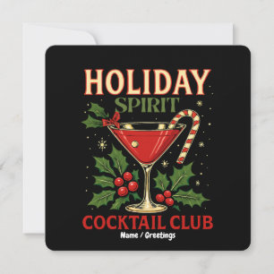 Convites Holiday Spirit Cocktail Club Saúde Natal