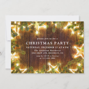 Convites Holly Berry Pine Cones Festa de Natal do Branch