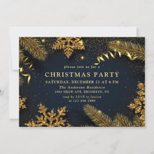 Convites Holly Berry Pine Cones Festa de Natal do Branch