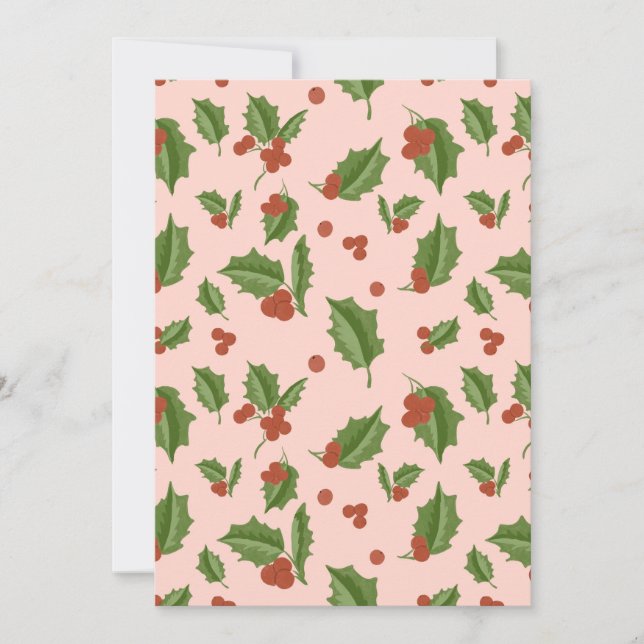 Convites Holly Christmas Party Invitation (Frente)