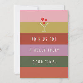 Convites Holly Jolly Good Time party invitation