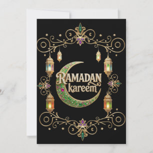 Convites Holly Ramadan preto e dourado