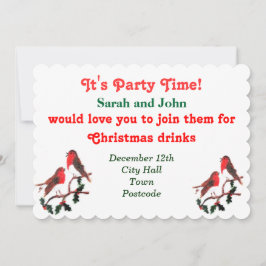 Convites Holly Robin Festivo