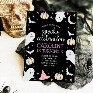 Convites Holographic Spooky Celebration Halloween Aniversár