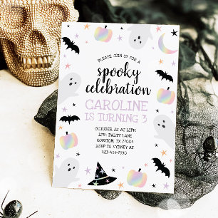 Convites Holographic Spooky Celebration Halloween Aniversár