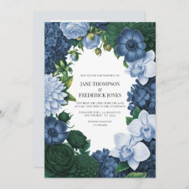 Convites Holstein Blue, Silver Slate & Smoky Pine Wedding