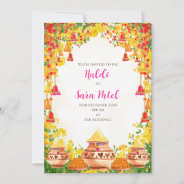 Convites Holud como convites Haldi & convites Hald