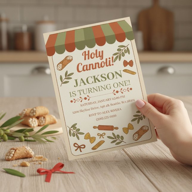Convites Holy Cannoli! First Birthday  (Criador carregado)