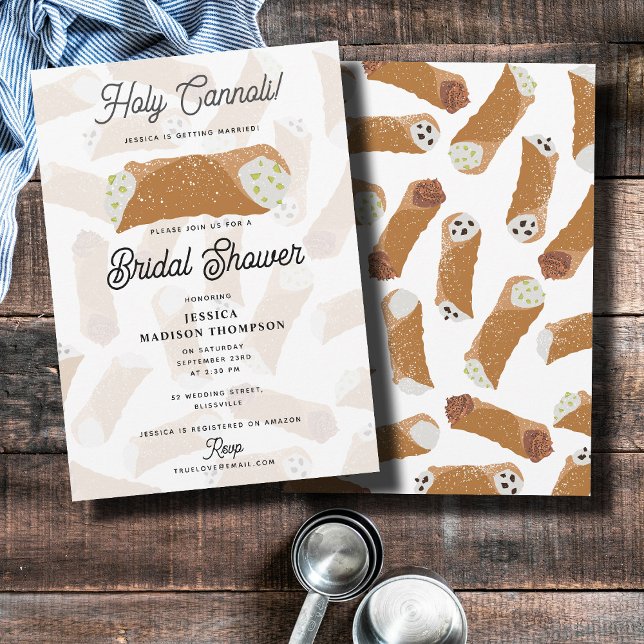 Convites Holy Cannoli Funny Italian Bridal Shower (Holy Cannoli Funny Italian Bridal Shower Invitation)