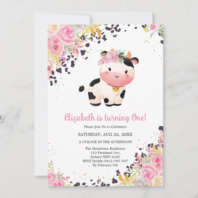 Convites Holy Cow Birthday Invitation (Frente)
