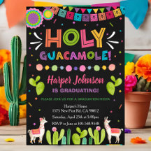 Holy Guacamole Graduation Party Invitation