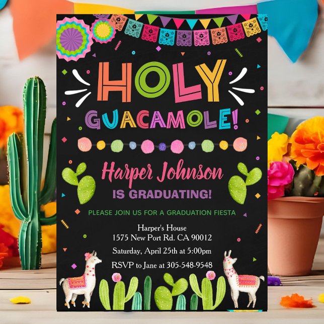 Convites Holy Guacamole Graduation Party Invitation (Criador carregado)