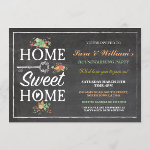 Convites Home Sweet Home Housewarming New Home Invitation